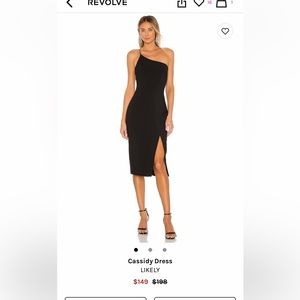 LIKELY Cassidy Dress in Black Size 4